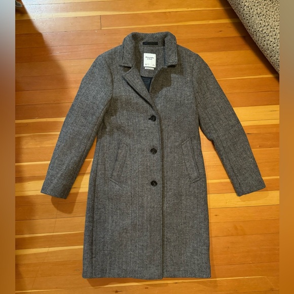 Abercrombie Wool Blend Dad Coat S - Picture 15 of 16